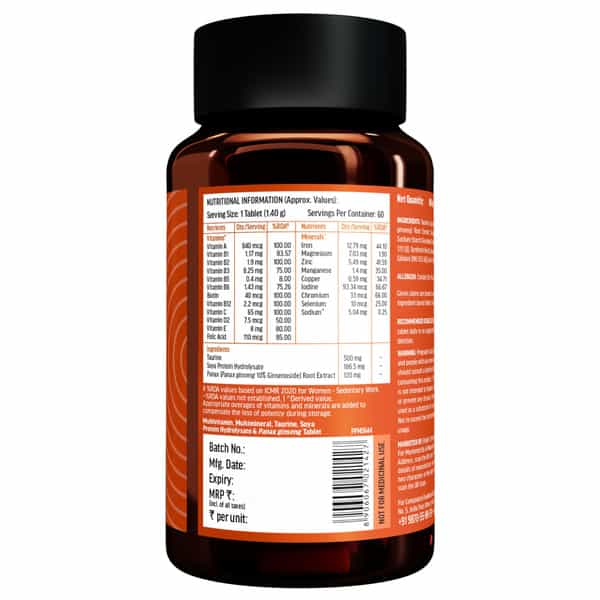 Hk Vitals Multivitamin (60 Tabs) | With Zinc | Vit C | D3 | Minerals & Ginseng | Men & Women