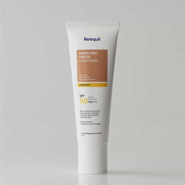 Re'equil Sheer Zinc Tinted Mineral Sunscreen Spf 50 Pa+++ 50Gm