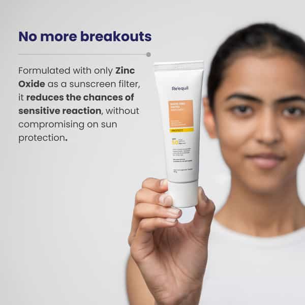 Re'equil Sheer Zinc Tinted Mineral Sunscreen Spf 50 Pa+++ 50Gm