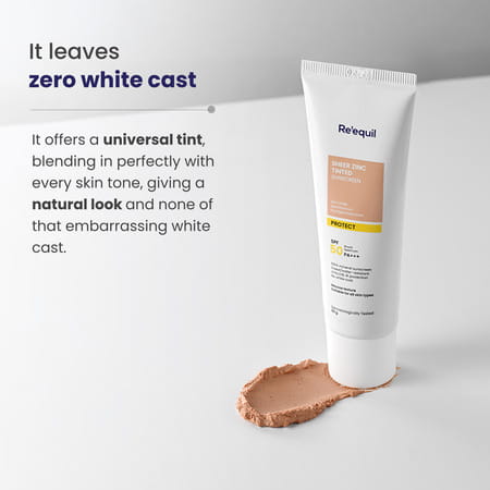 Re'Equil Sheer Zinc Tinted Mineral Sunscreen Spf 50 Pa+++ 50gm