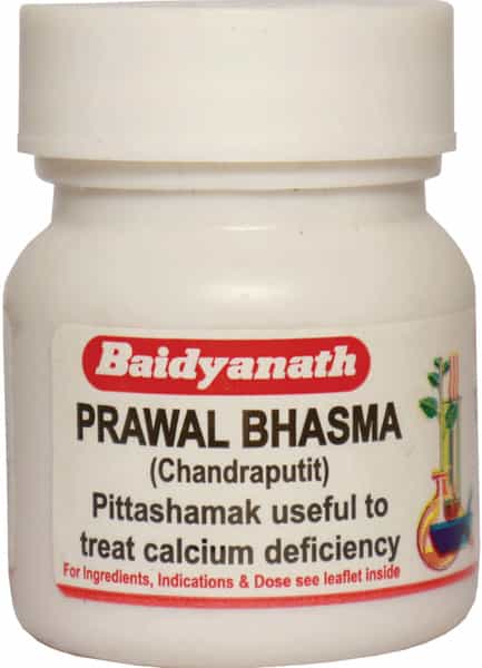 Baidyanath Asli Ayurved Prawal Bhasma (Chandraputit) 5 G