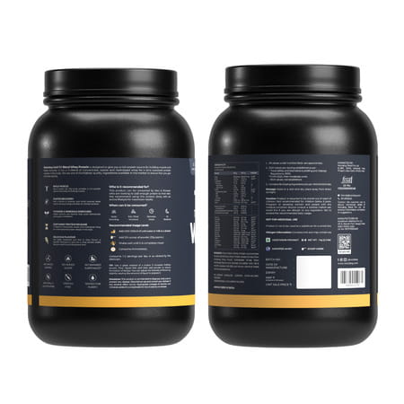 Nutrabay Gold Tri Blend Whey Protein Powder - 25g Protein | 5.5g Bcaa - 1kg | Malai Kulfi