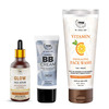 Tnw-The Natural Wash Combo Of 3 With Glow Face Serum | Vitamin C Exfoliating Face Wash | Bb Cream