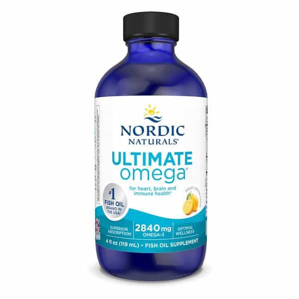 Nordic Naturals Ultimate Omega 3 Fatty Acids Liquid Fish Oil For Men & Women 2840 Mg Epa & Dha 4 Oz