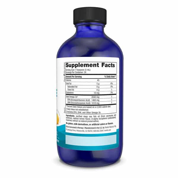 Nordic Naturals Ultimate Omega 3 Fatty Acids Liquid Fish Oil For Men & Women 2840 Mg Epa & Dha 4 Oz