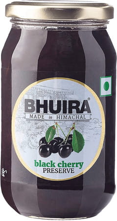 Bhuira All Natural Strawberry & Rosemary Preserve And Black Cherry Preserve |- 240 Gm |Pack Of 2