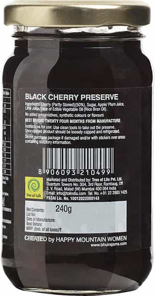Bhuira All Natural Strawberry & Rosemary Preserve And Black Cherry Preserve |- 240 Gm |Pack Of 2