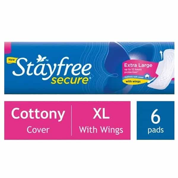 Stayfree Secure Dry Xl Wings Sanitary Napkins 6'S