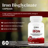 Oribite Iron Bisglycinate 180Mg Capsules For Iron Deficiency 60 Capsules