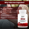 Oribite Iron Bisglycinate 180Mg Capsules For Iron Deficiency 60 Capsules