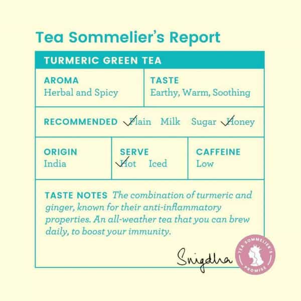 Tea Trunk Turmeric Green Tea - 100G Tin