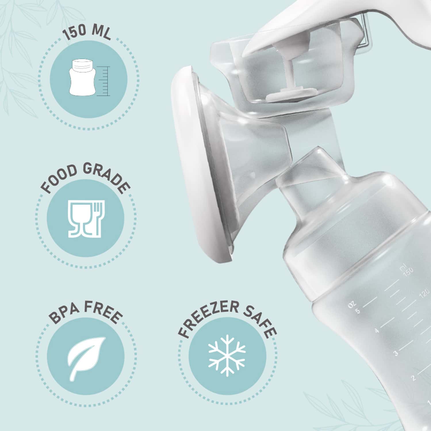 Buy PEE SAFE MANUAL BREAST PUMP FOR NURSING MOTHERS WITH 150ML