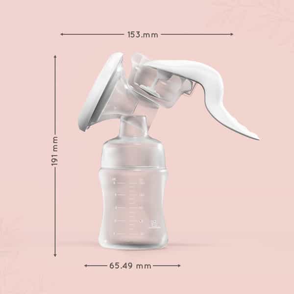 Pee Safe Manual Breast Pump For Nursing Mothers | With 150Ml Container