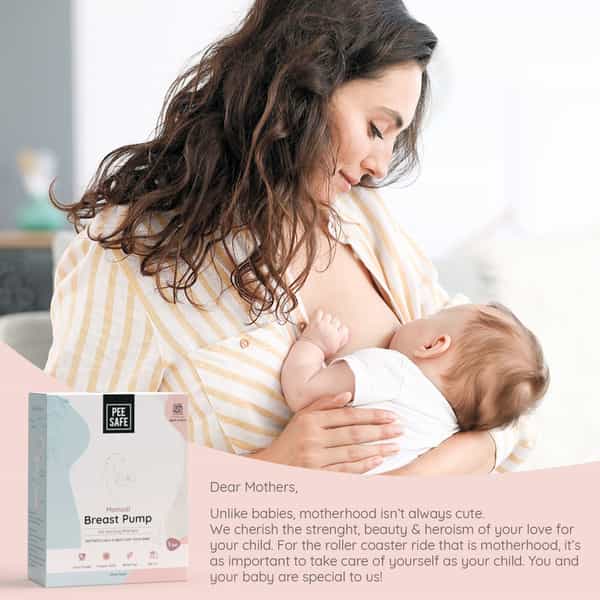 Pee Safe Manual Breast Pump For Nursing Mothers | With 150Ml Container