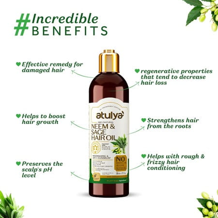 Atulya Neem & Sage Hair Oil 200 Ml