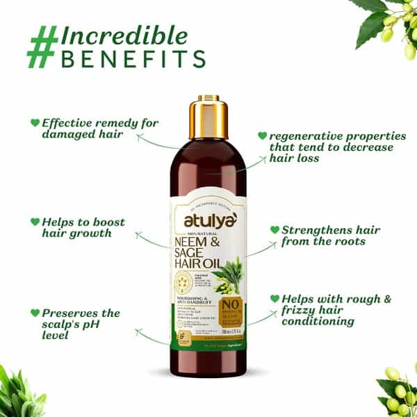 Atulya Neem & Sage Hair Oil 200 Ml