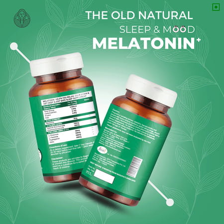 The Old Natural Melatonin Sleeping Pills For Sleep Melatonin 5mg With Tagara 125mg (60 Veg Tablets)