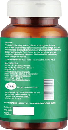 The Old Natural Melatonin Sleeping Pills For Sleep Melatonin 5mg With Tagara 125mg (60 Veg Tablets)