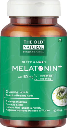 The Old Natural Melatonin Sleeping Pills For Sleep Melatonin 5mg With Tagara 125mg (60 Veg Tablets)