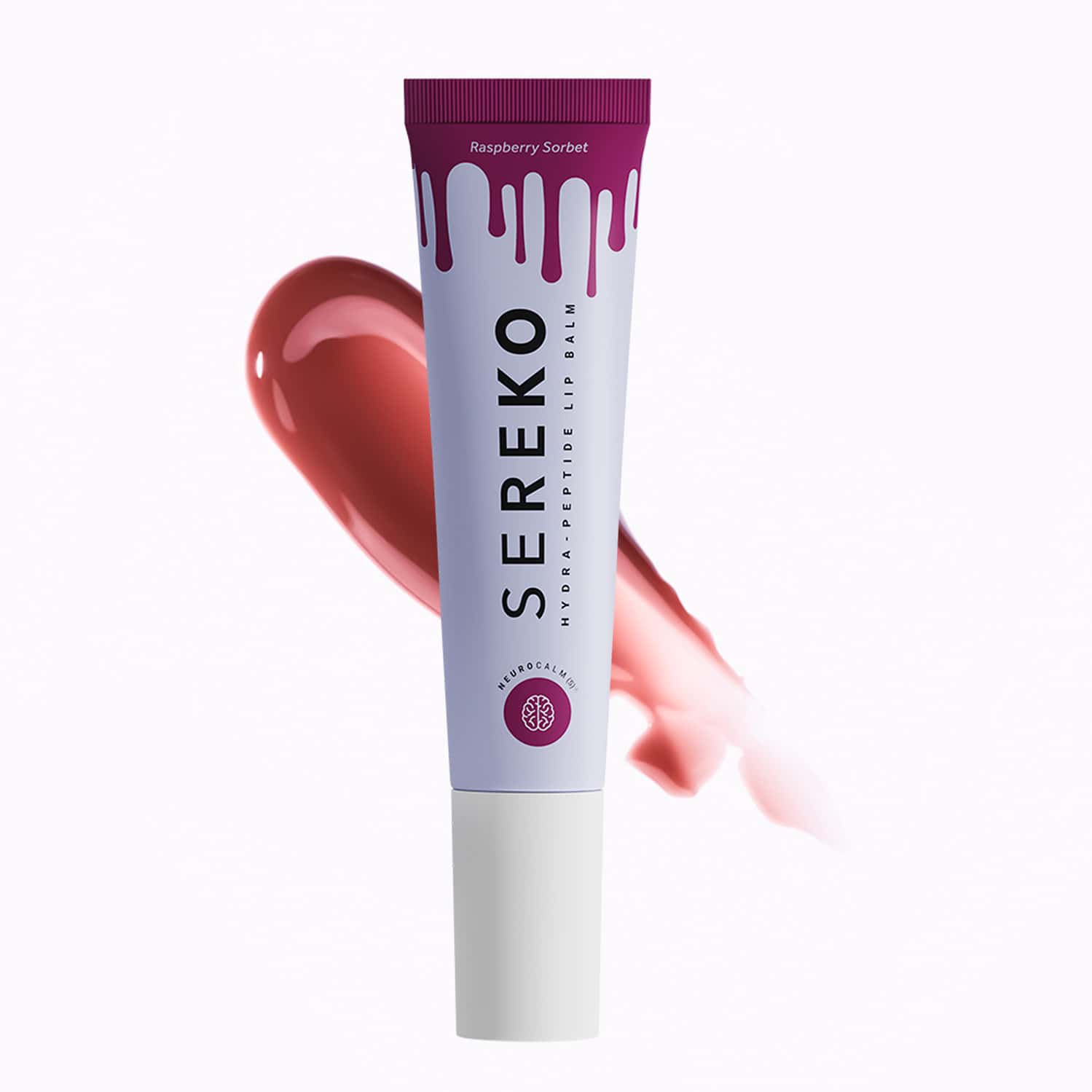 Sereko Hydra Peptide Clear Lip Balm Raspberry Sorbet Dry Lips Flaky Lips Chapped & Rough Lips 8g