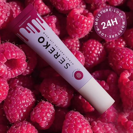Sereko Hydra Peptide Clear Lip Balm Raspberry Sorbet Dry Lips Flaky Lips Chapped & Rough Lips 8g