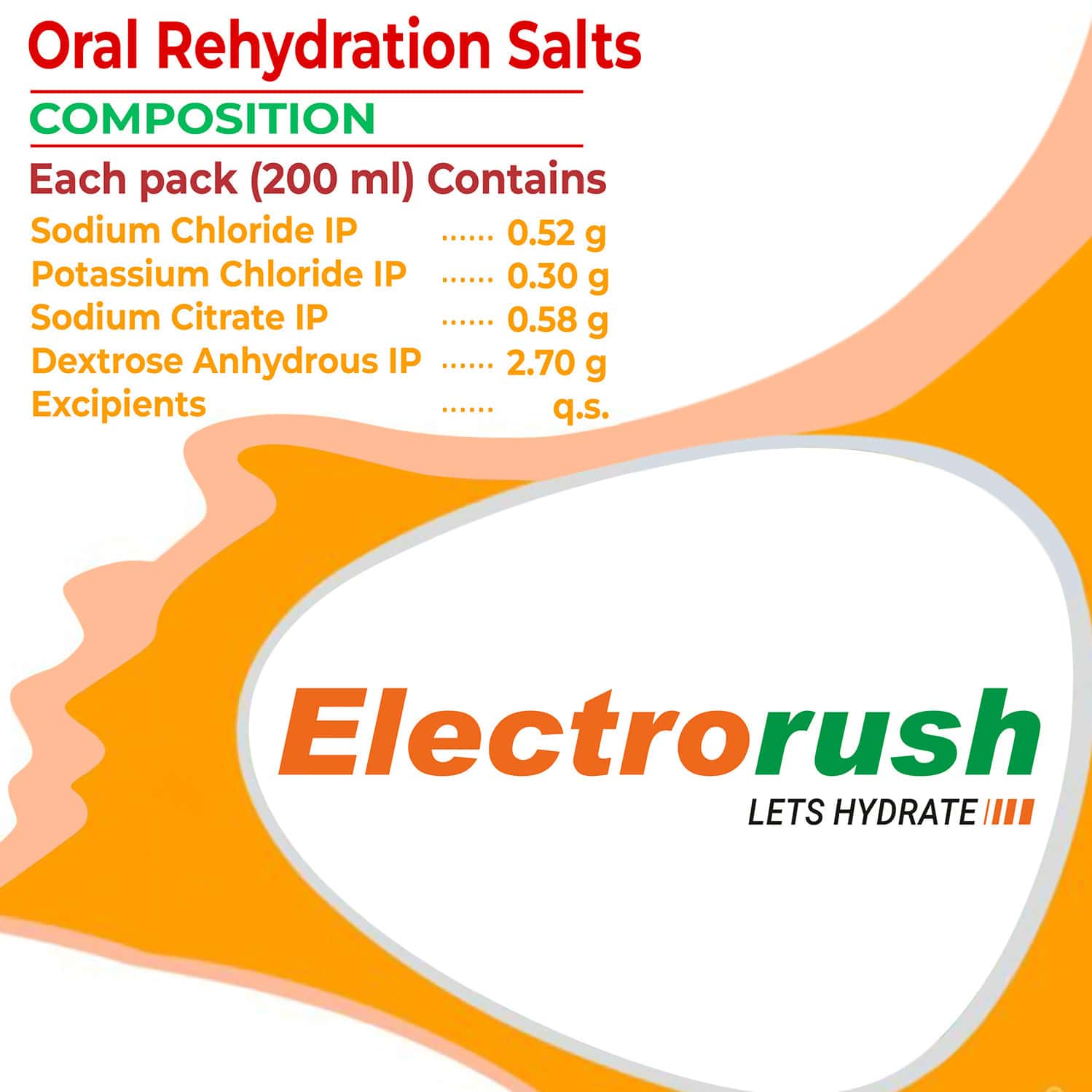 Buy ELECTRORUSH ORS ORANGE DRINK PACK OF 8 (200ML) Online & Get Upto 60 ...