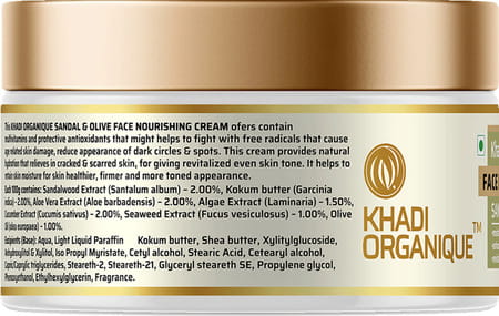 Khadi Organique Sandal & Olive Face Nourishing Cream-50ml