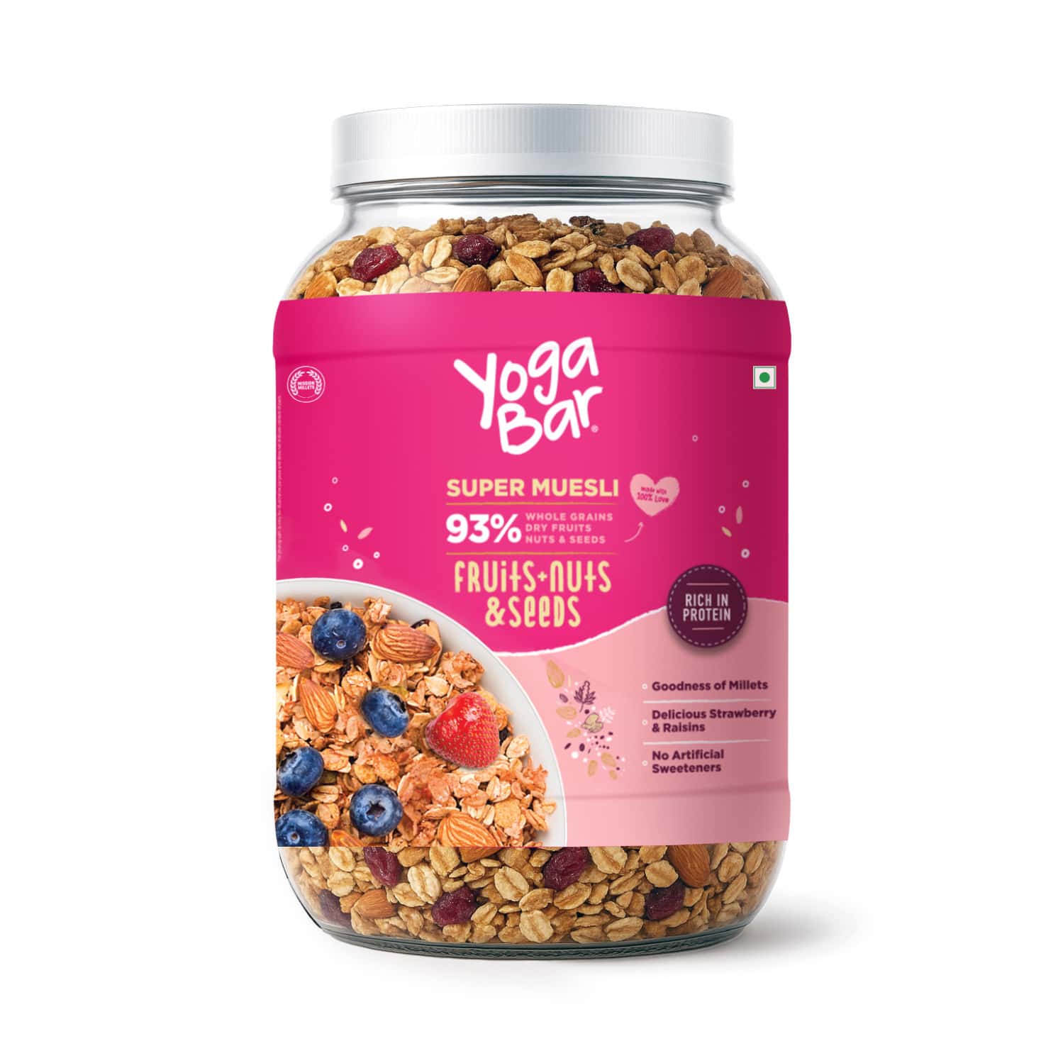 Yoga Bar Fruit & Nuts Muesli Wholegrain Jar 1kg