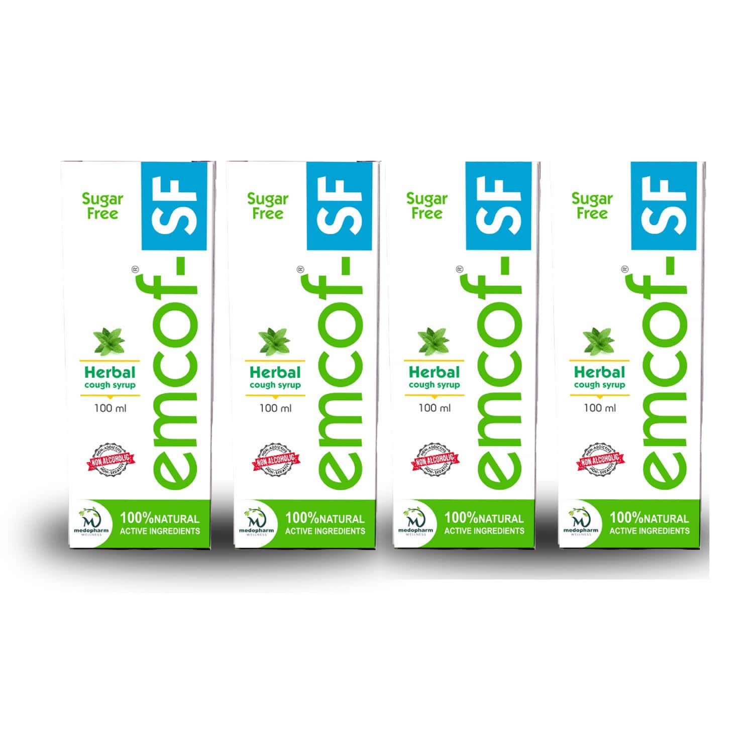 Medopharm Wellness Emcof Sugarfree Cough Syrup 100ml (Pack Of 4)