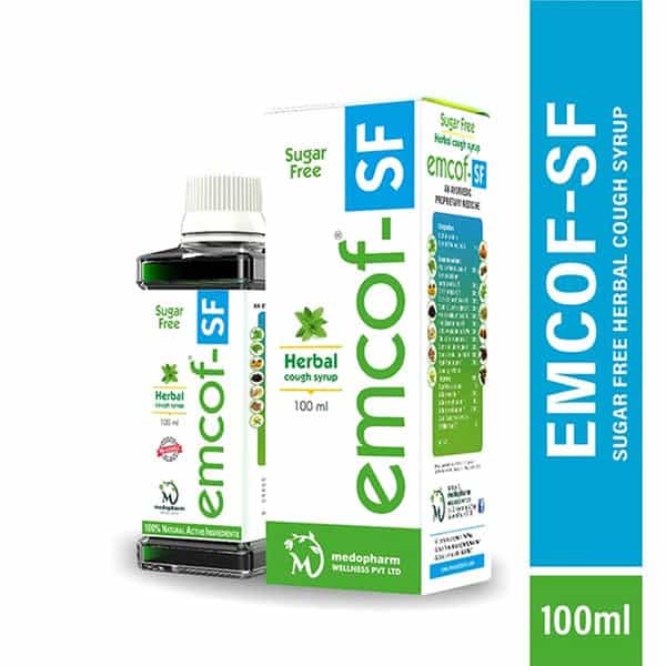 Medopharm Wellness Emcof Sugarfree Cough Syrup 100Ml (Pack Of 4)