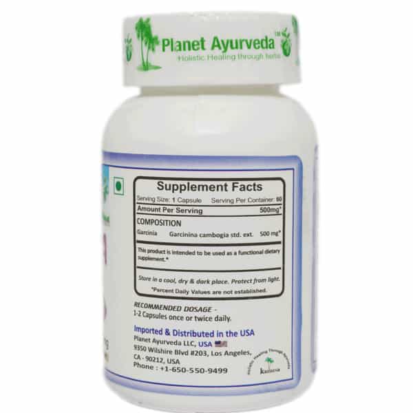 Planet Ayurveda Garcinia Cambogia - 60 Capsules | Weight Management Supplement