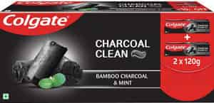 Colgate Charcoal Clean Toothpaste Bamboo Charcoal And Mint (black Gel) 240g Saver Pack