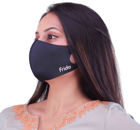 Frido Ultra Comfortable Silver+ Unisex 5 Gray + 5 Black Face Mask Combo|Large Size|Reusable|Imported