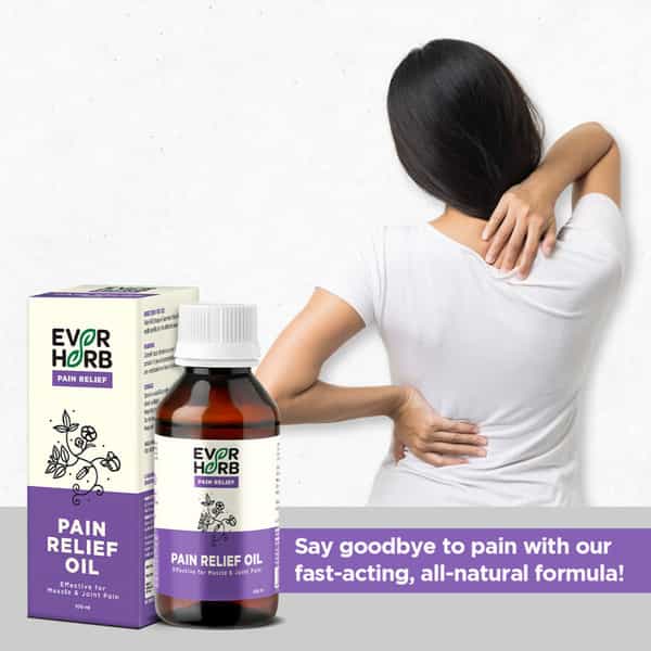 Everherb | Pain Relief Oil | Blend Of 8 Powerful Herbal Ingredients | Bottle 100 Ml (By Pharmeasy)
