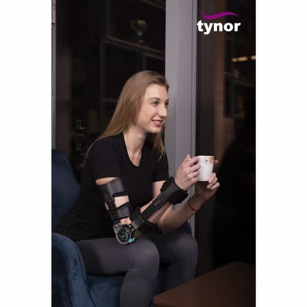 Tynor Rom Elbow Brace Black Left Universal Size 1 Unit