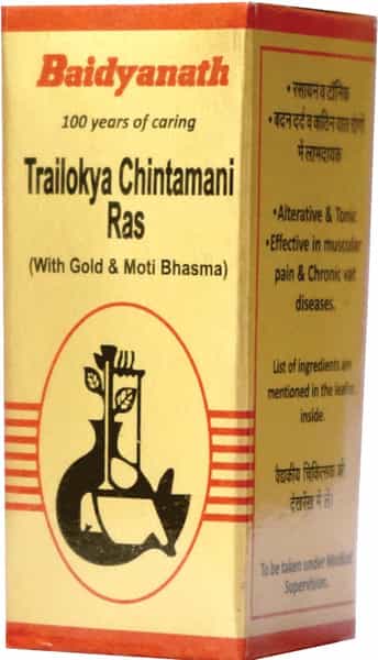 Baidyanath Asli Ayurved Trailokya Chintamani Ras Smy -10 Tablets