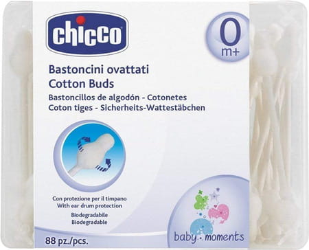 Chicco New Cotton Buds 88 Pieces