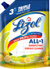 Lizol Disinfectant Surface & Floor Cleaner Liquid Refill Pack Citrus - 1800 Ml
