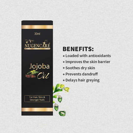 Nugencare Jojoba Oil For Hair | Skin & Stronger Nails 30 Ml Pack 1