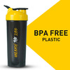 Muscleblaze Shaker (Unleash The Zidd) | 100% Leakproof | Yellow And Black | 650 Ml