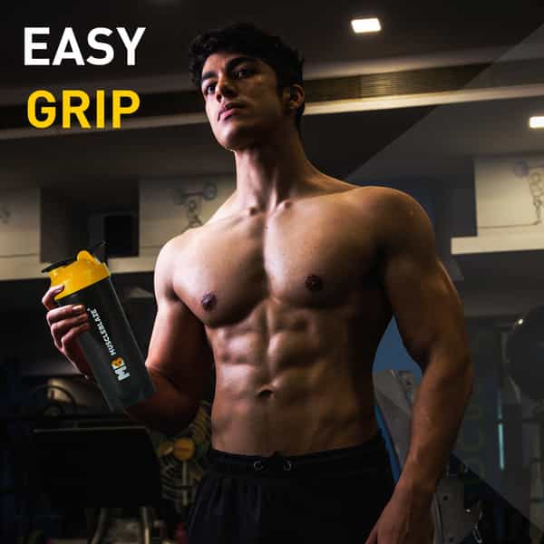 Muscleblaze Shaker (Unleash The Zidd) | 100% Leakproof | Yellow And Black | 650 Ml