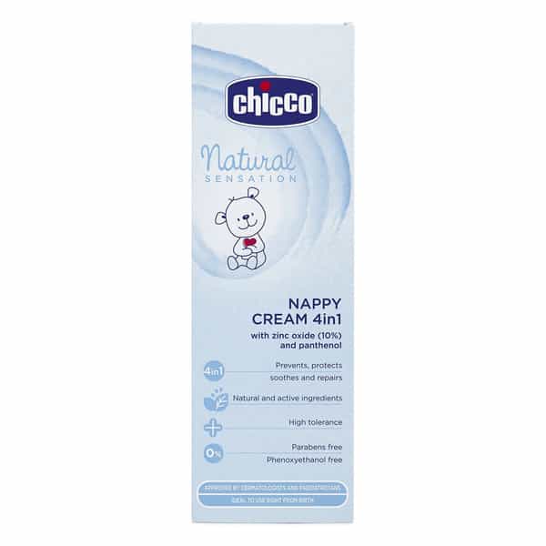 Chicco 4 In1 Natural Sensation Nappy Cream (Blue | 100Ml)
