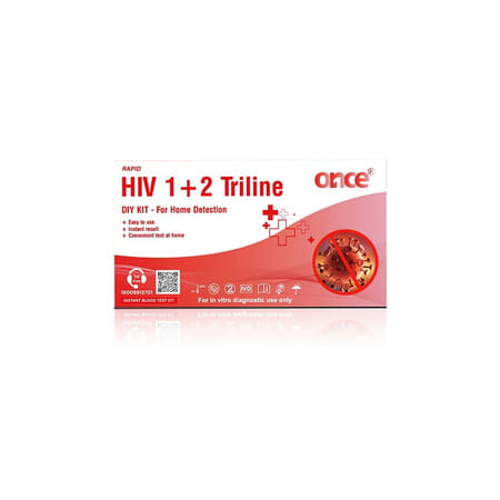 Once Rapid Hiv 1+2 Triline Home Detection Instant Blood Test Diy Kit For In-Vitro Diagnostic 1 No'S