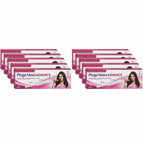 Prega News Advance Hcg Home Pregnancy Test Midstream Urine Test Kit | Pack Of 10