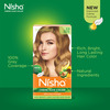 Nisha Creme Hair Color 7.3 Honey Blonde (60Gm+90Ml+18Ml) Permanent Hair Colour With Henna Extract
