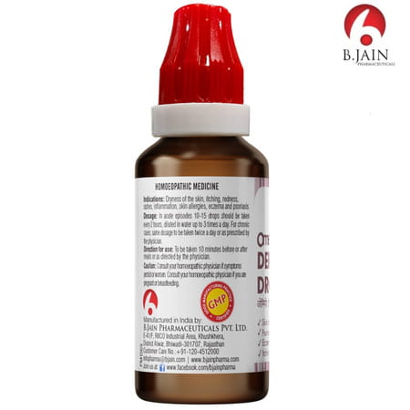 Bjain Omeo Dermatiis Drops For Psoriasis . Eczema & Itching Like Conditions - 30Ml