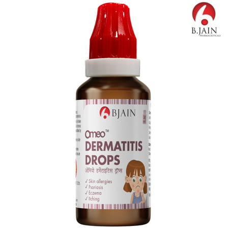 Bjain Omeo Dermatiis Drops For Psoriasis . Eczema & Itching Like Conditions - 30Ml