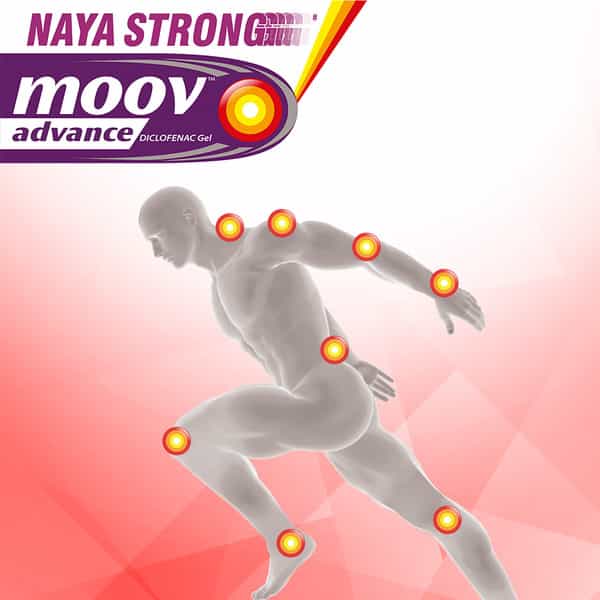 Moov Strong Instant Pain Relief Gel - 50G (+ Dettol Liquid Free)|Use For Sports & Fitness Injuries