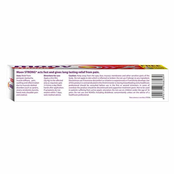 Moov Strong Instant Pain Relief Gel - 50G (+ Dettol Liquid Free)|Use For Sports & Fitness Injuries
