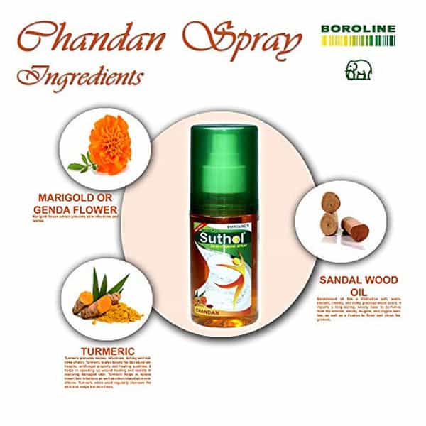 Boroline Suthol Neem Antiseptic Spray 1X100ml Suthol Chandan Spray 2X100ml